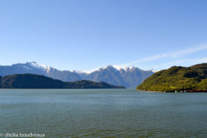 Arriving in Puerto Chacabuco, Chile